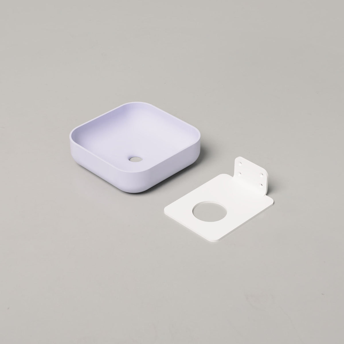 Nood Co Cube Concrete Basin in Lilac | Nood Co