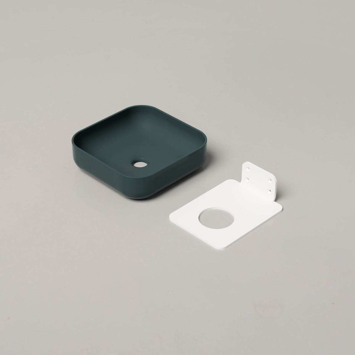 Nood Co Cube Concrete Basin in Teal | Nood Co