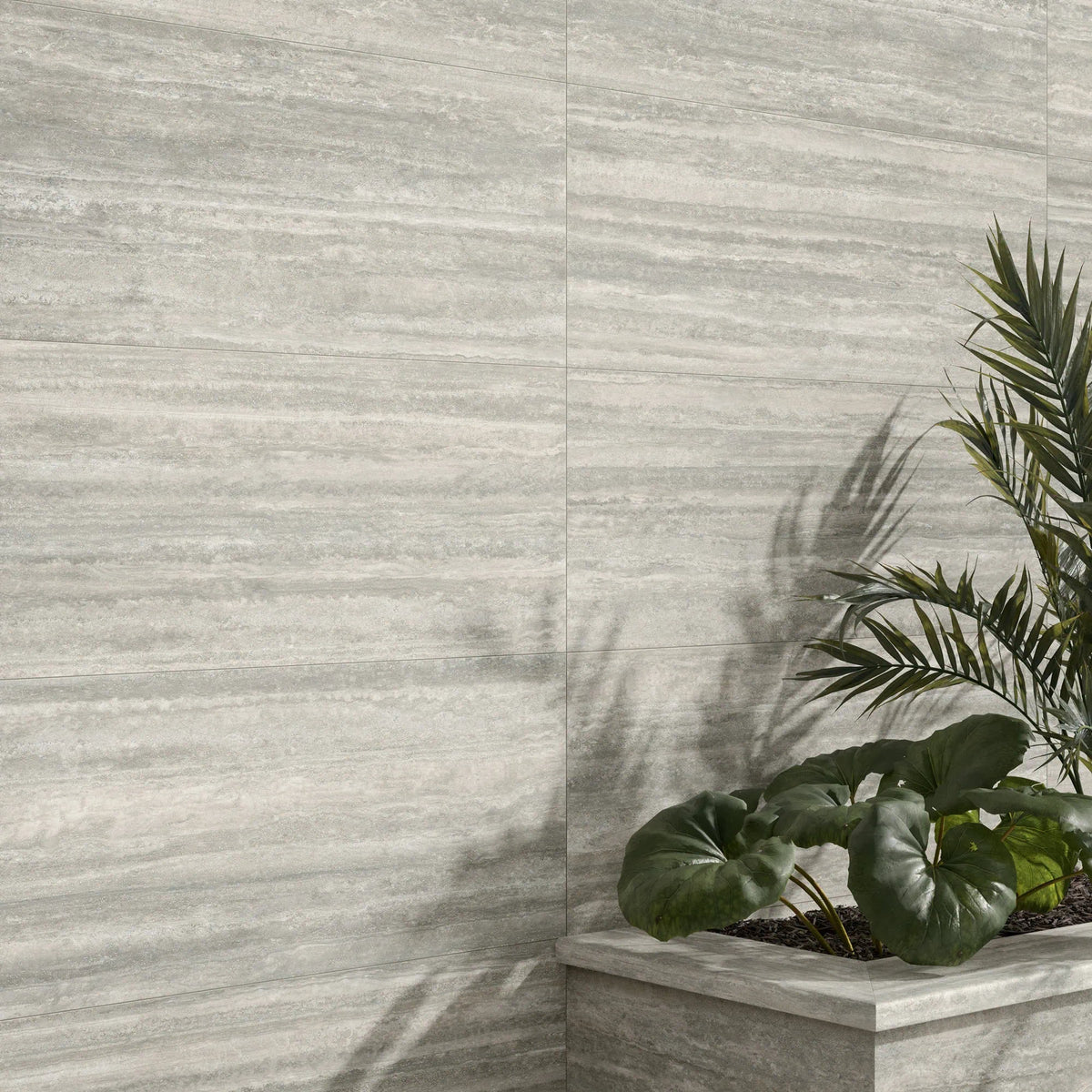 Iconica Verso Vein Cut Porcelain Floor & Wall Tile in Classic, Navona & Silver, Matt finish