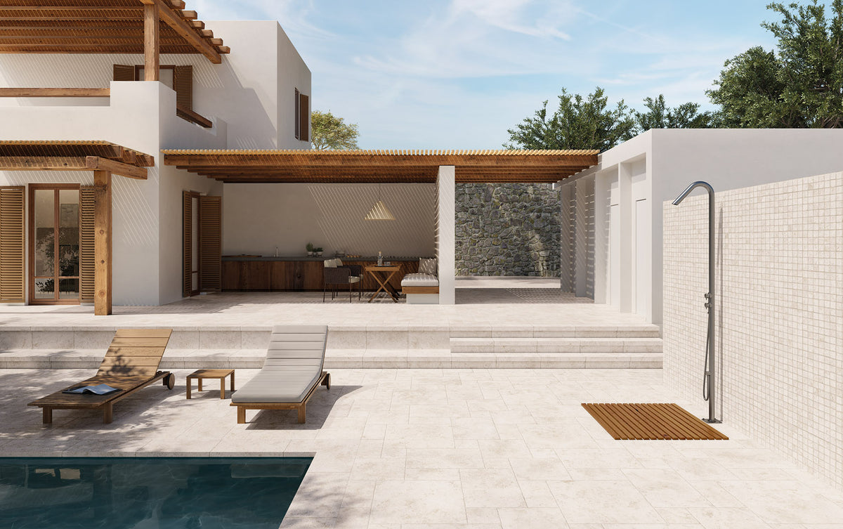 Tibur Travertine Look Porcelain French Pattern