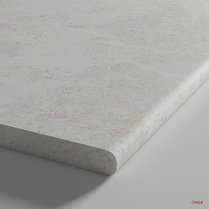 Cosmic Series Porcelain Bullnose Tile in Chalk, Matt finish