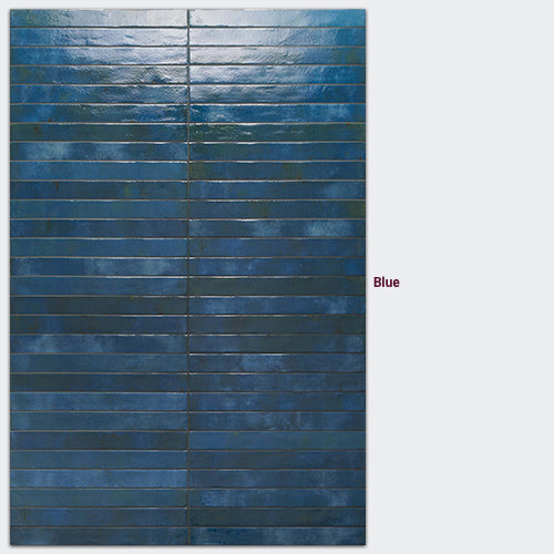 Italian Subway Tiles Color Series 48×450 mm in Blue, Glazed finish