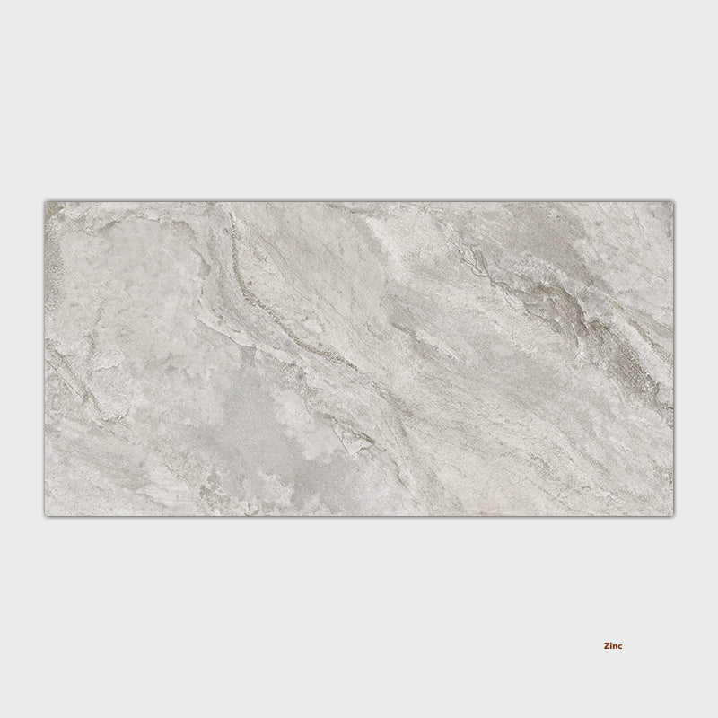 Cometal Slate Look Italian Porcelain Floor and Wall Tile in Zinc, Matt finish