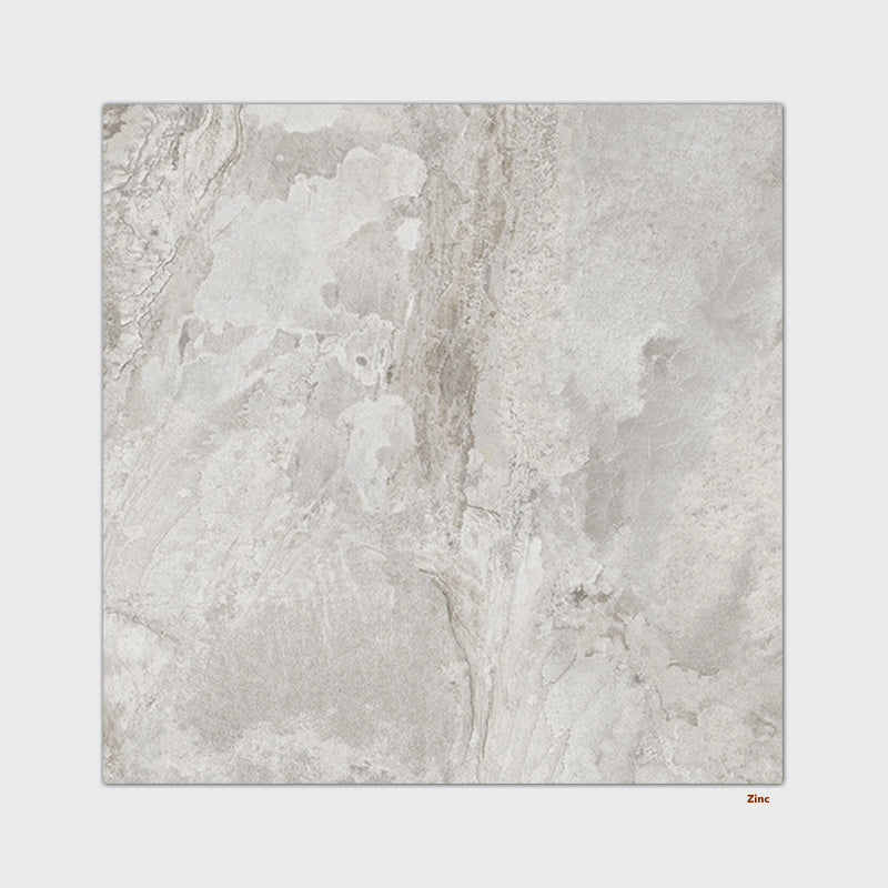 Cometal Slate Look Italian Porcelain Floor and Wall Tile in Zinc, Matt finish