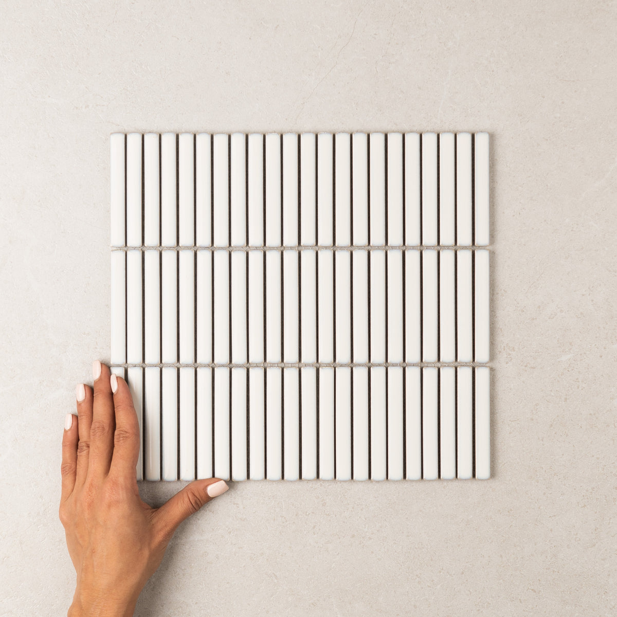 Vintage Stack Kit Kat Finger Tiles – White, 282 x 308 Gloss