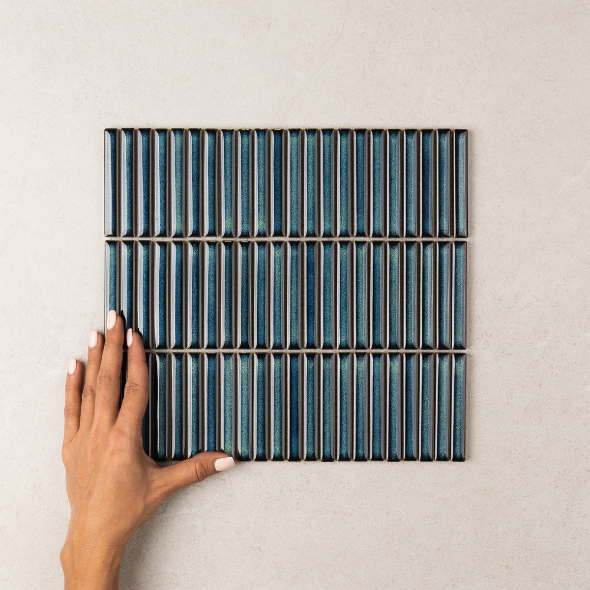 Vintage Stack Kit Kat Finger Tiles – Emerald, 282 x 308 Gloss