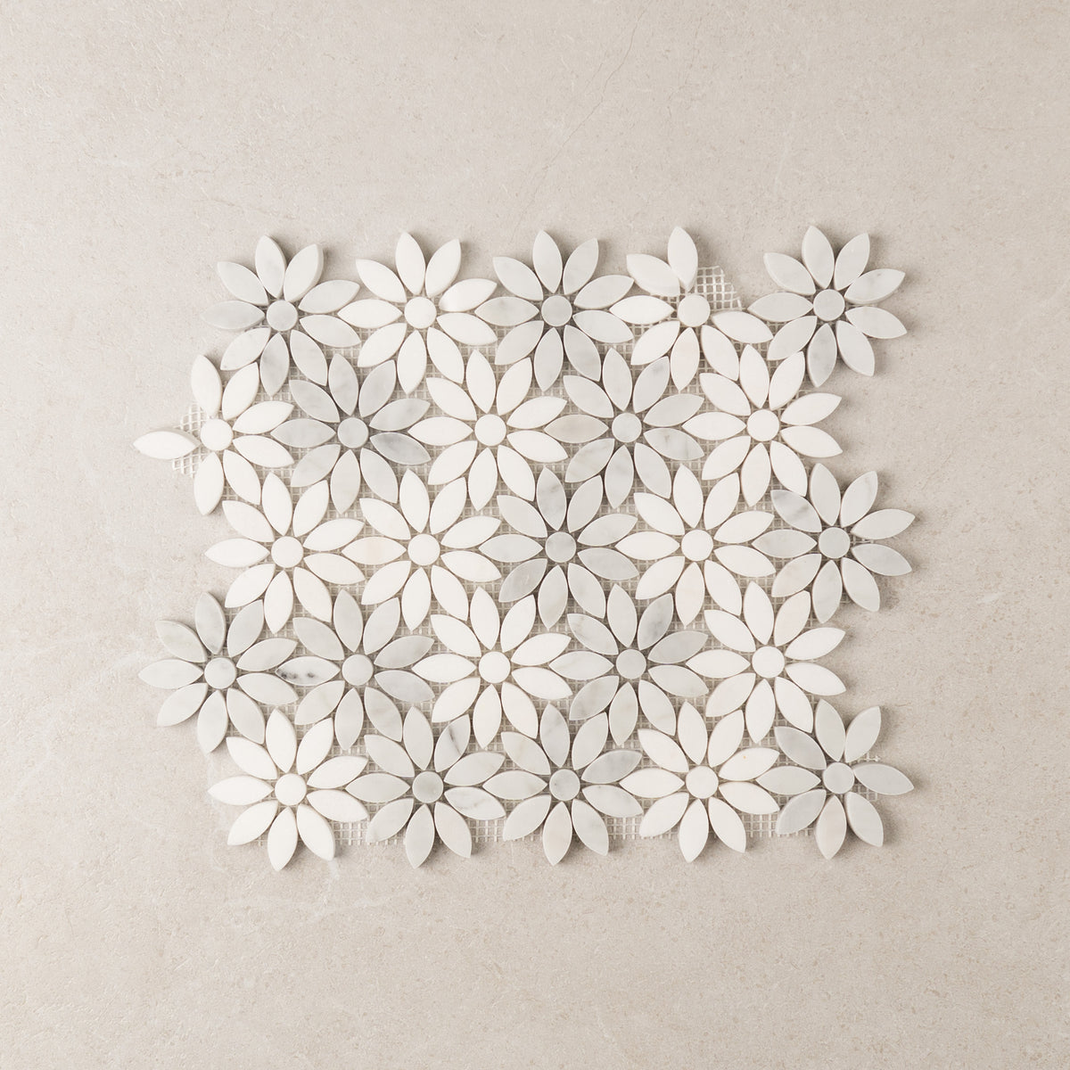 Carrara Flower Marble Mosaic | Honed Natural Stone
