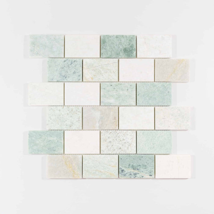 Ming Green Tumbled Marble Mosaic