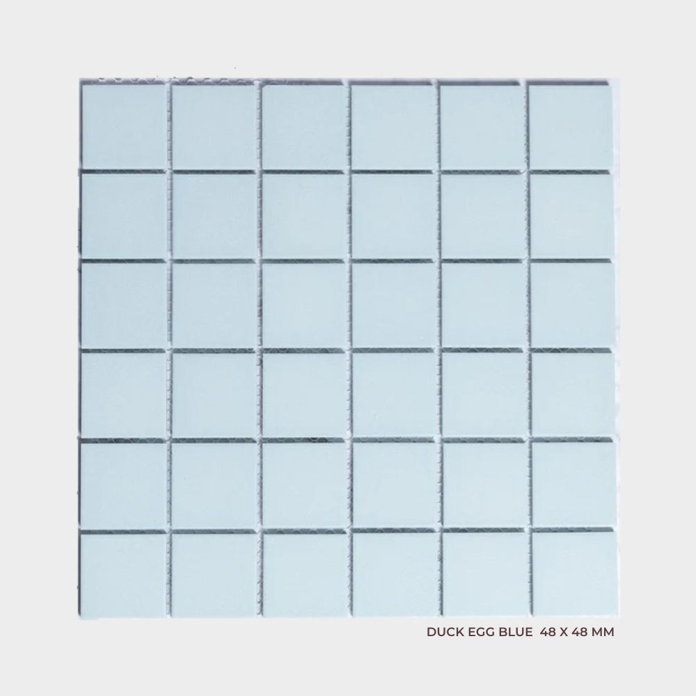 Bridges Series Square Mosaic in Duck Egg, Matt finish
