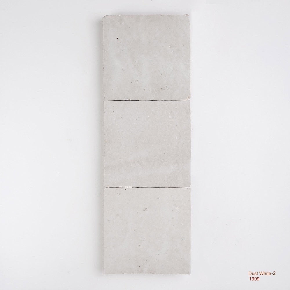 Zellige Moroccan Square Handmade Tiles in Dust, Glazed finish
