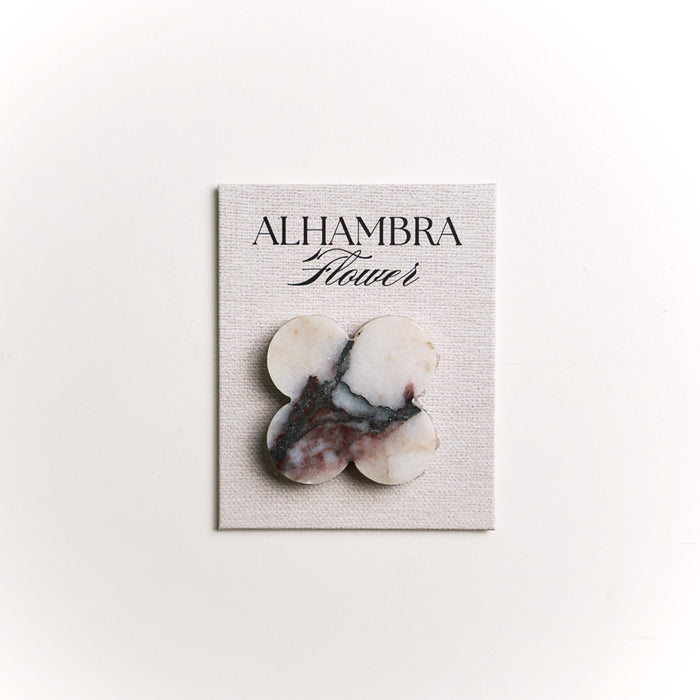 Alhambra Flower Viola Marble Mosaic 49 mm – Honed finish