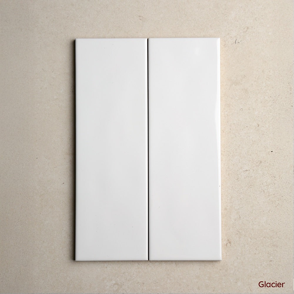 Windermare Series Subway Wall Tile 75 x 225 mm in Glacier, Gloss finish