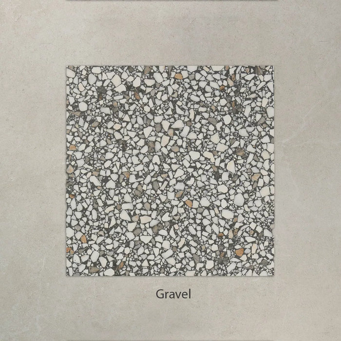 Bondi Terrazzo Look Floor & Wall Tiles in Gravel, Matt finish