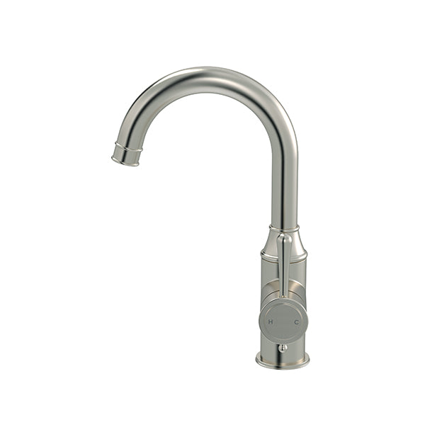 Harrington Tall Basin Mixer in Brushed Nickel | Meir #Colour_Brushed Nickel