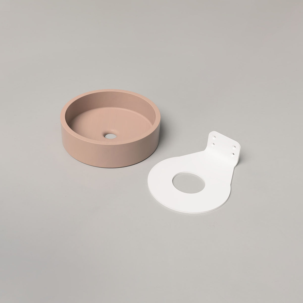 Nood Co Hoop Concrete Basin in Blush Pink | Nood Co