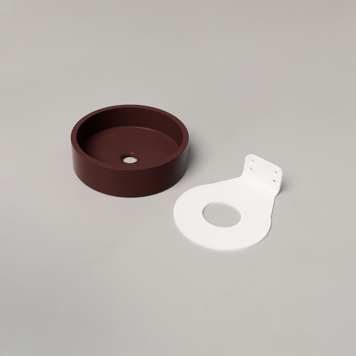 Nood Co Hoop Concrete Basin in Clay | Nood Co