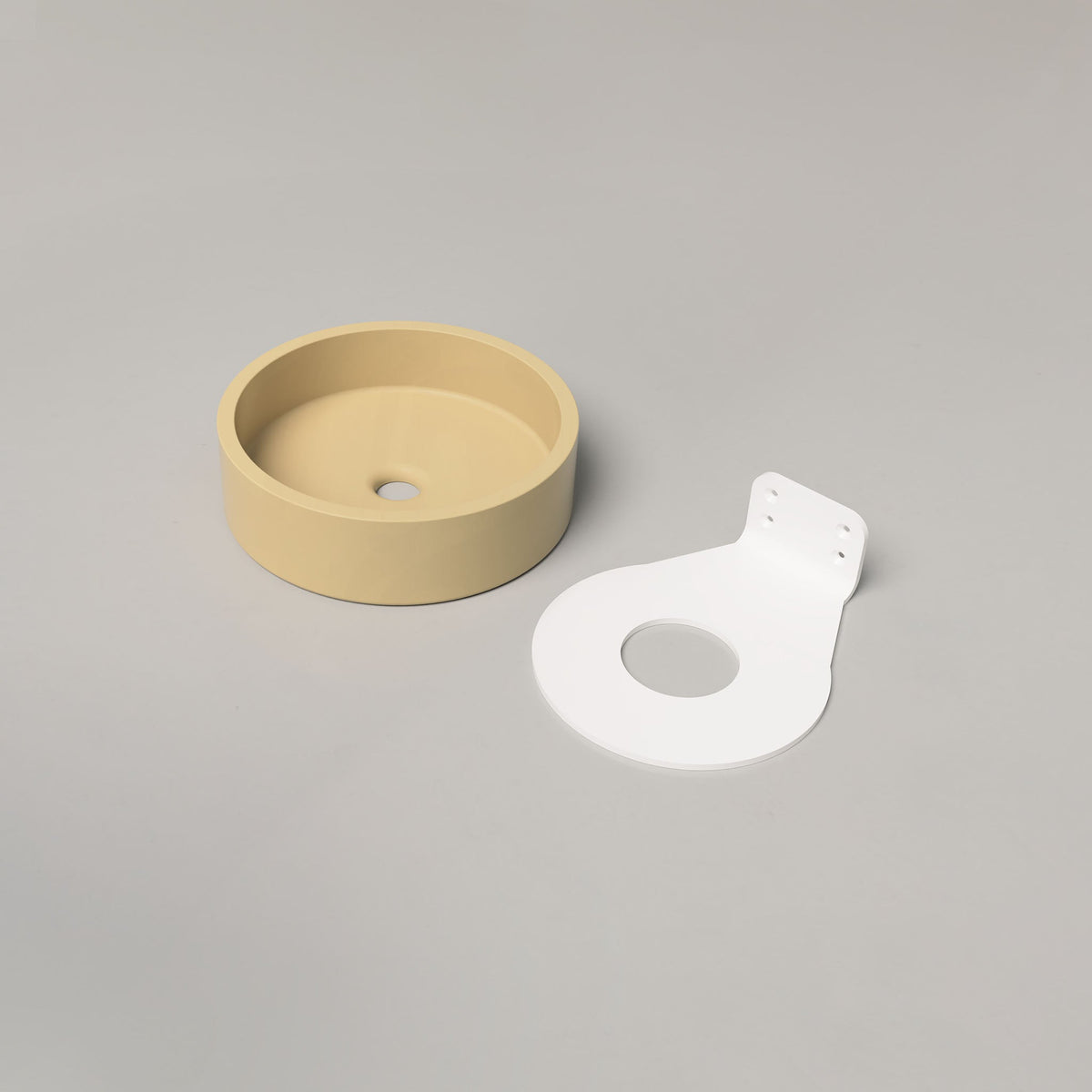 Nood Co Hoop Concrete Basin in Custard | Nood Co