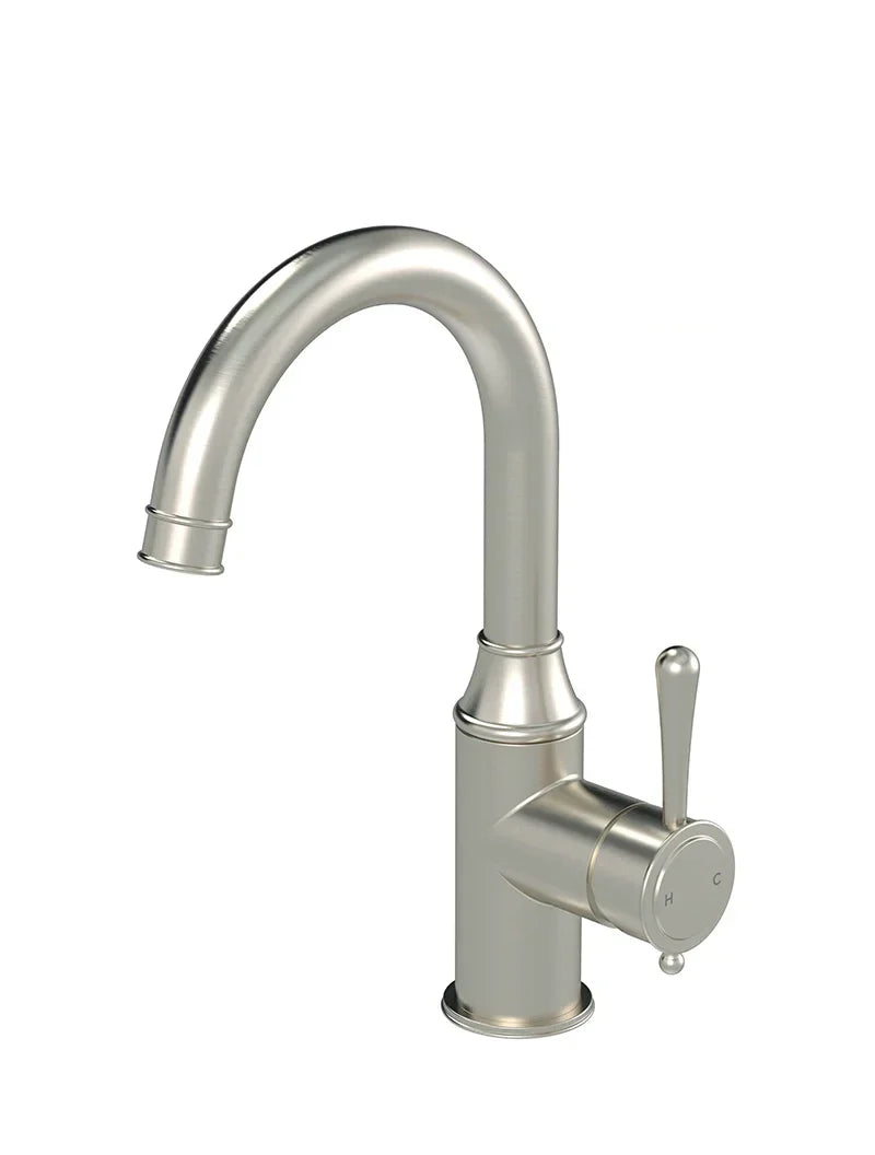 Harrington Tall Basin Mixer in Brushed Nickel | Meir