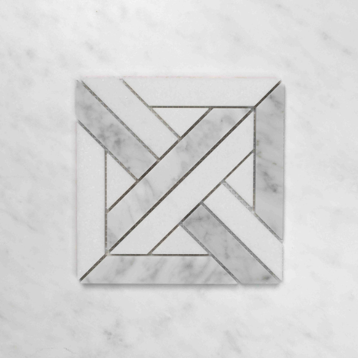 Carrara Parquet Marble Mosaic | Honed Natural Stone