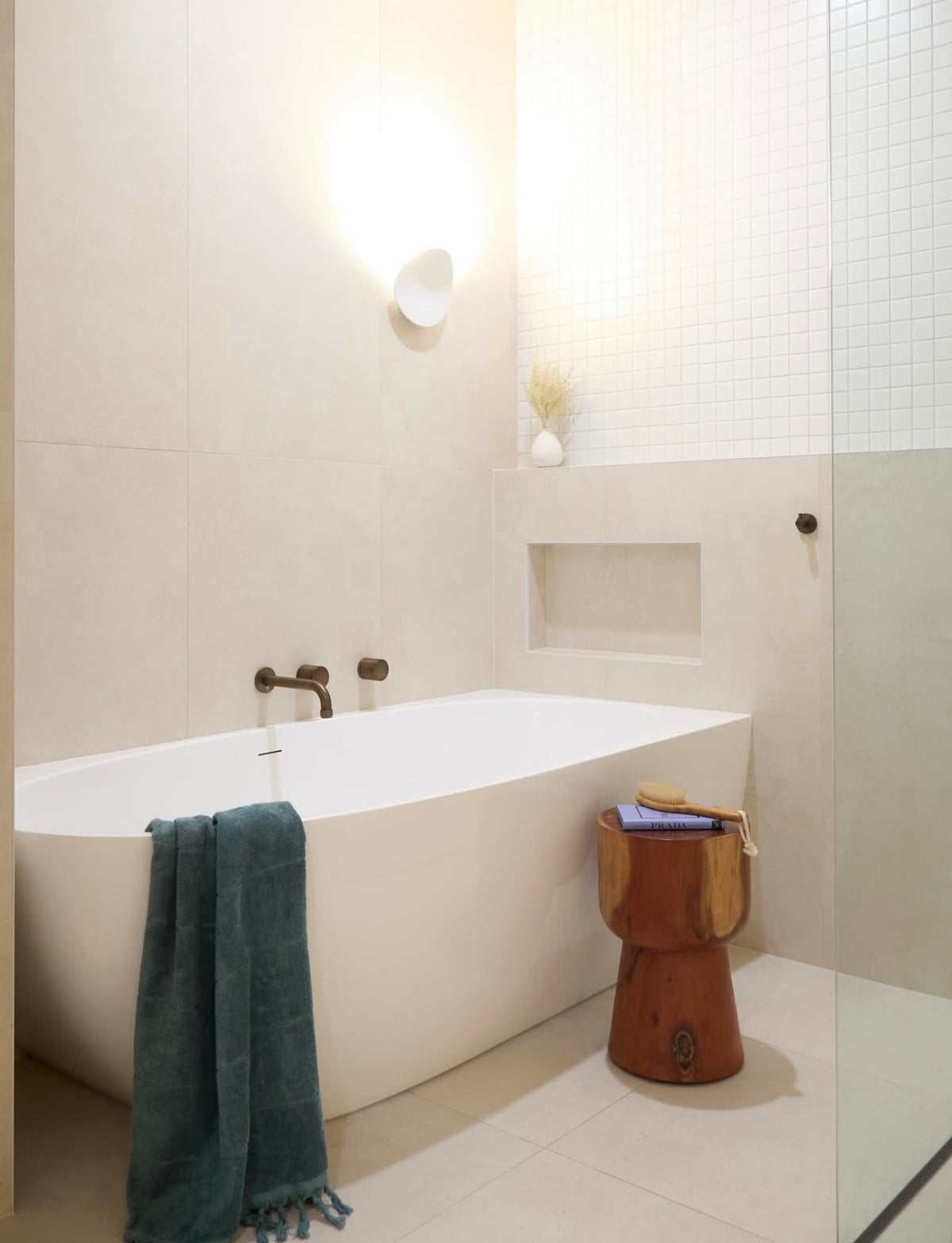 Travertine Soft Stone Porcelain Floor and Wall Tile in Beige, Matt & External finish