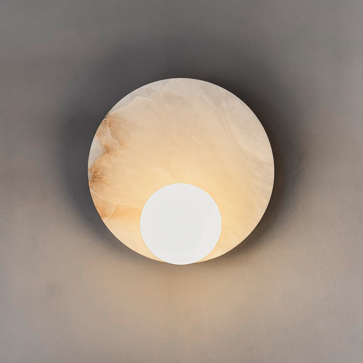 Lunara Dusk Wall Light in Alabaster