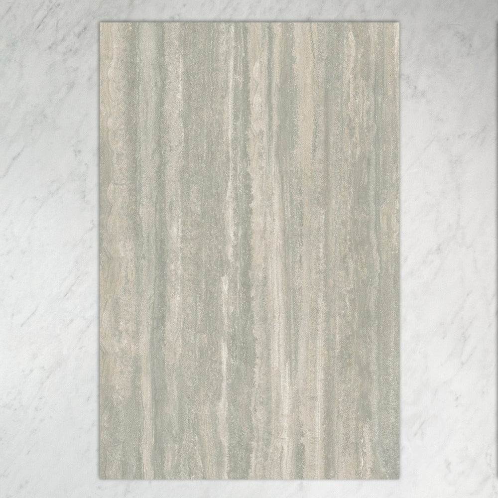 Iconica Verso Vein Cut Porcelain Floor & Wall Tile in Silver, Matt finish