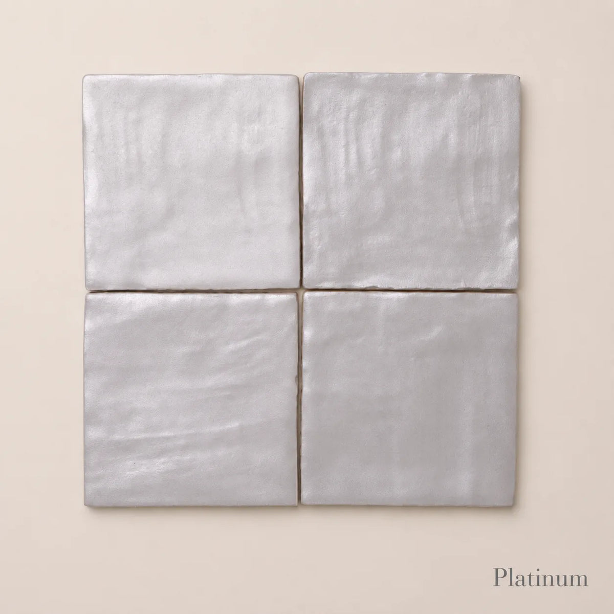 Iris Pearlescent Ceramic Wall Tile | Spanish Gloss Wall Tile in Platinum, Pearlescence finish