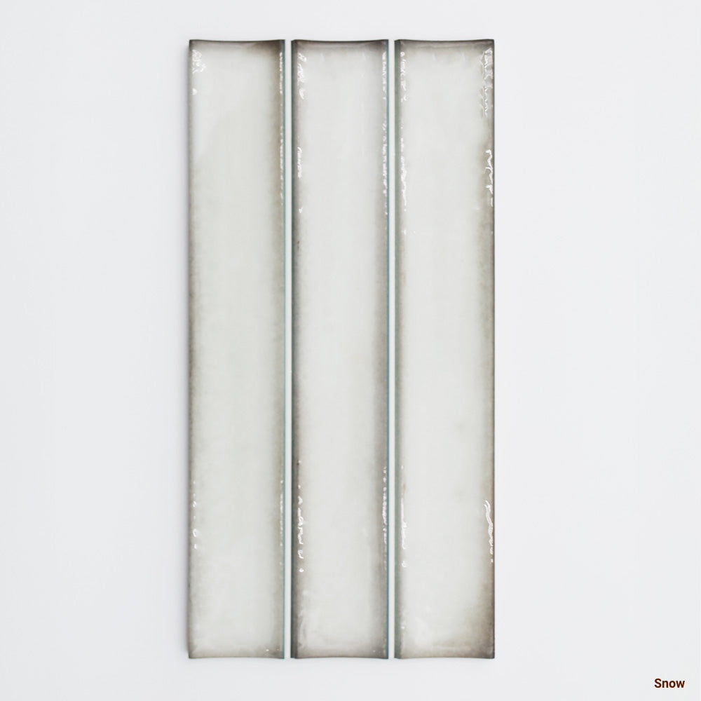 Kanji Series Spanish Porcelain Wall Tile in Snow, Gloss finish