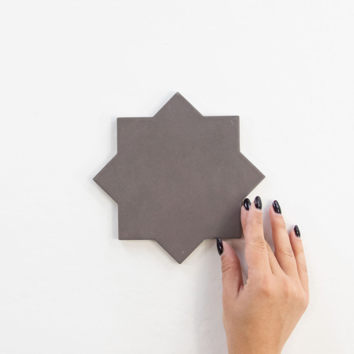 Kasbah Series Porcelain Tile Star in Mud, Matt finish