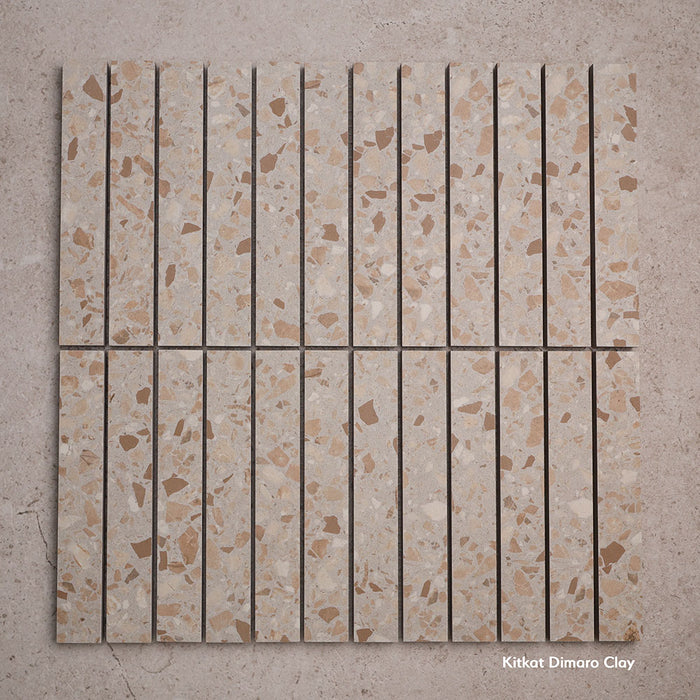 Kit Kat Terrazzo Mosaic 300 x 300 mm in Dimarmo, Matt finish