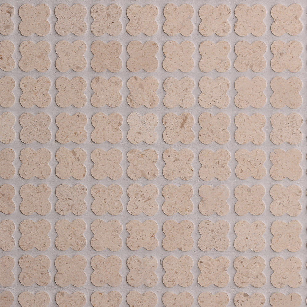 Alhambra Flower Portuguese Limestone Mosaic – Honed finish