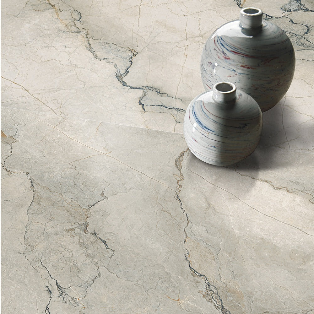 Bolgheri Stone Look Italian Floor and Wall Tile in Jasmine, Gardenia & Lotus, Natural finish