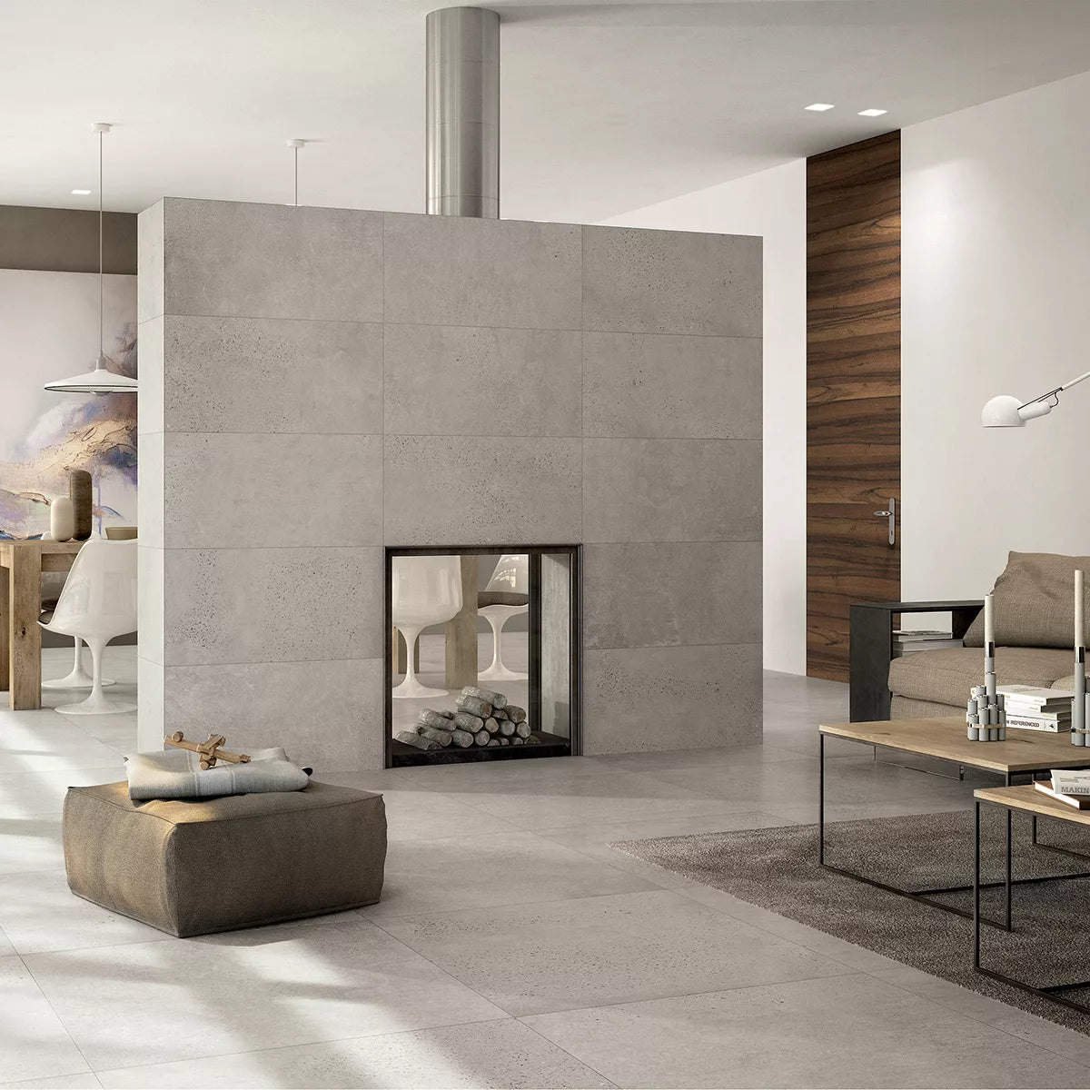 Juno Series Porcelain Tile in Black, Cream, Greige & Grey, Matt finish
