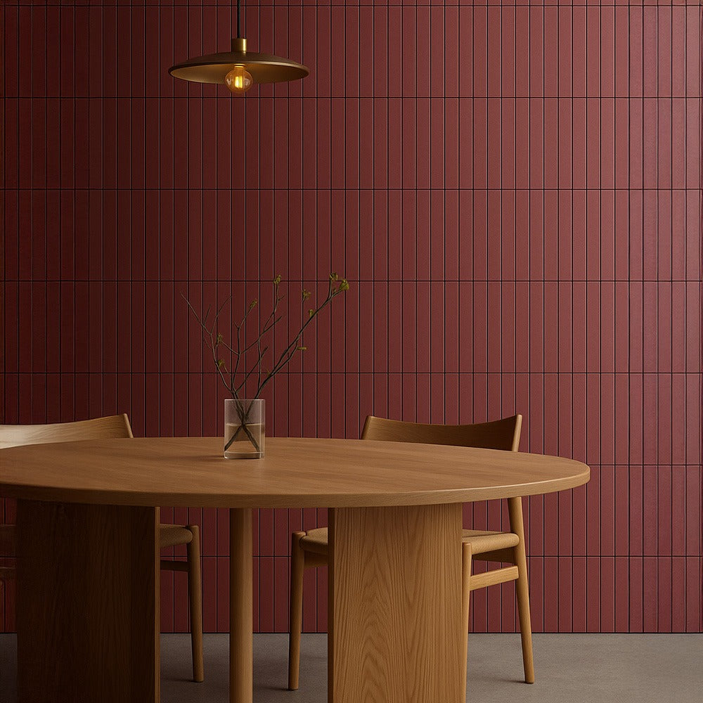 Chalk Series Porcelain 286x260 mm Mosaic in Burgundy, Green, Mint, Mustard & White, Matt finish