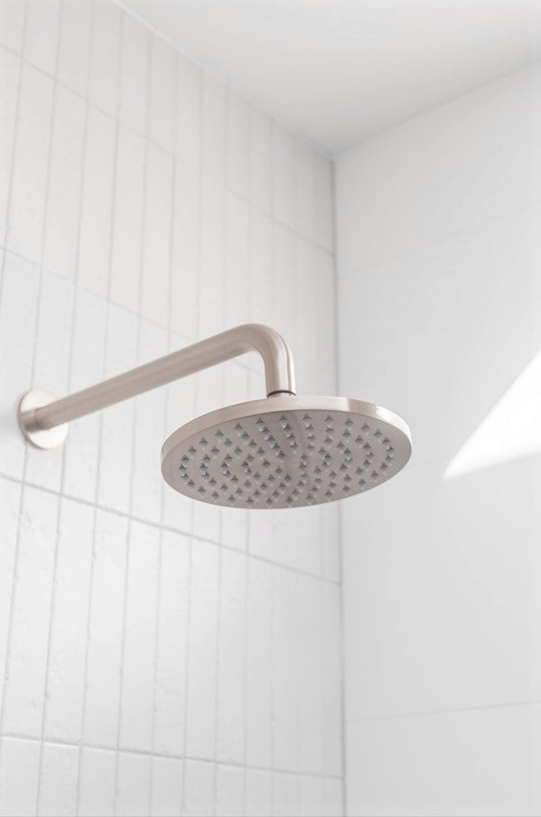 Round Shower Rose 200mm in Champagne | Meir