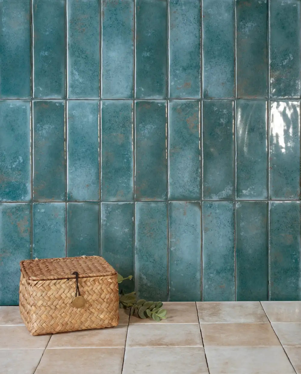 Matcha Spanish Porcelain Subway Tile 60x186 | Gloss Tile in Caramel, Cinnamon, Emerald, Linen, Olive & Sand