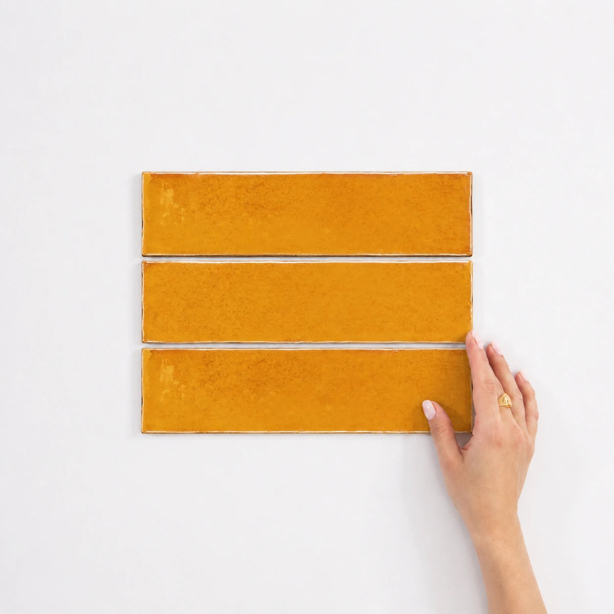 Matcha Spanish Porcelain Subway Tile 60x186 | Gloss Tile in Caramel