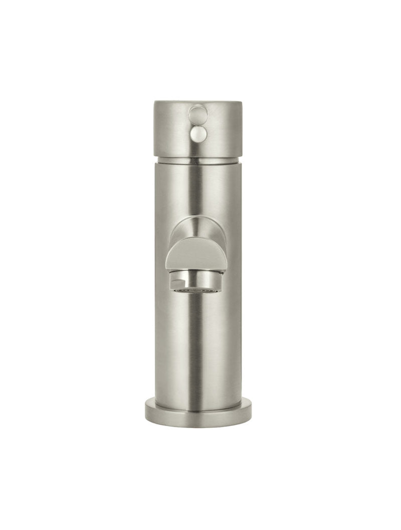 Round Basin Mixer in Brushed Nickel | Meir