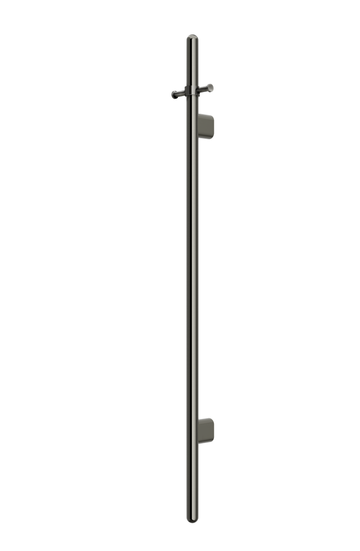 Heated Vertical Towel Rail in Shadow | Meir #Colour_Shadow