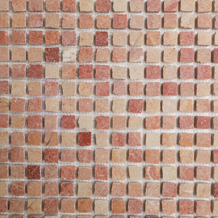 Rosa Murcia Split Edge Marble Mosaic | Honed Natural Stone