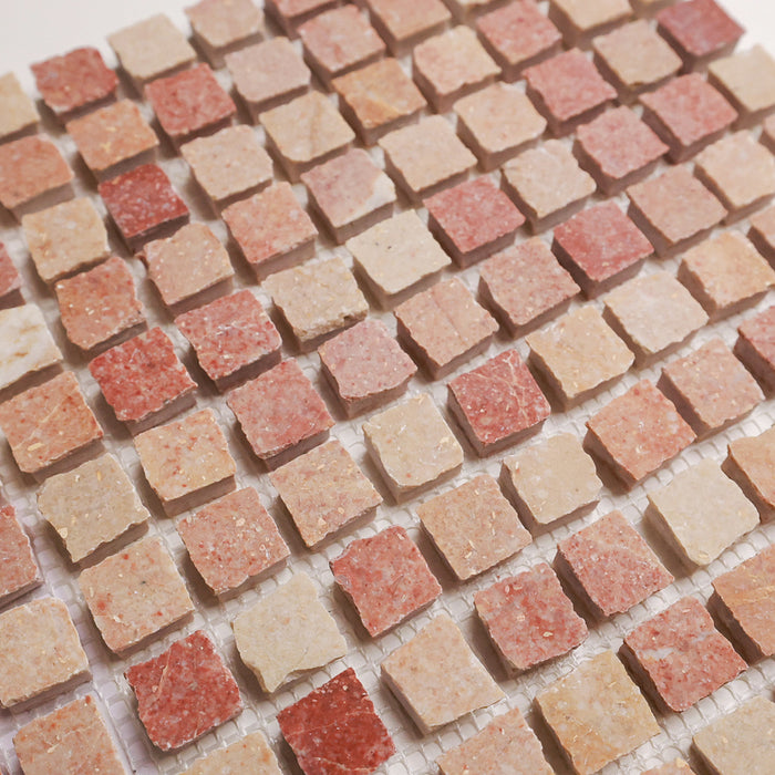 Rosa Murcia Split Edge Marble Mosaic | Honed Natural Stone