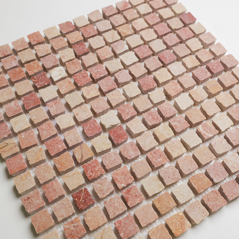 Rosa Murcia Split Edge Marble Mosaic | Honed Natural Stone