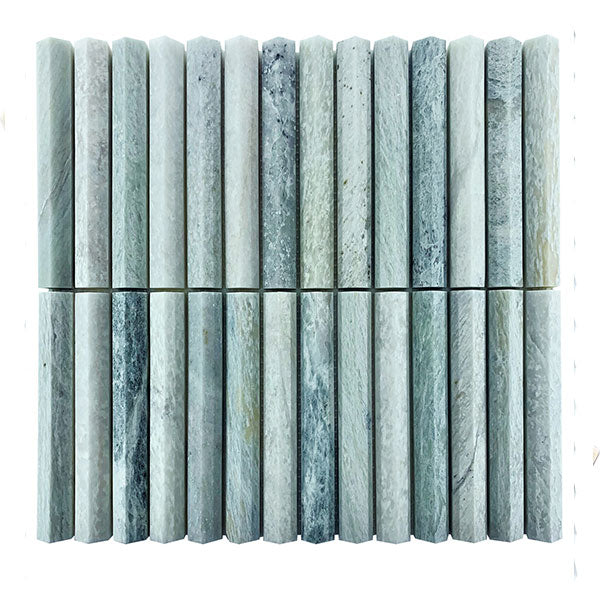 Mint 3D Stack Mosaic – Honed finish