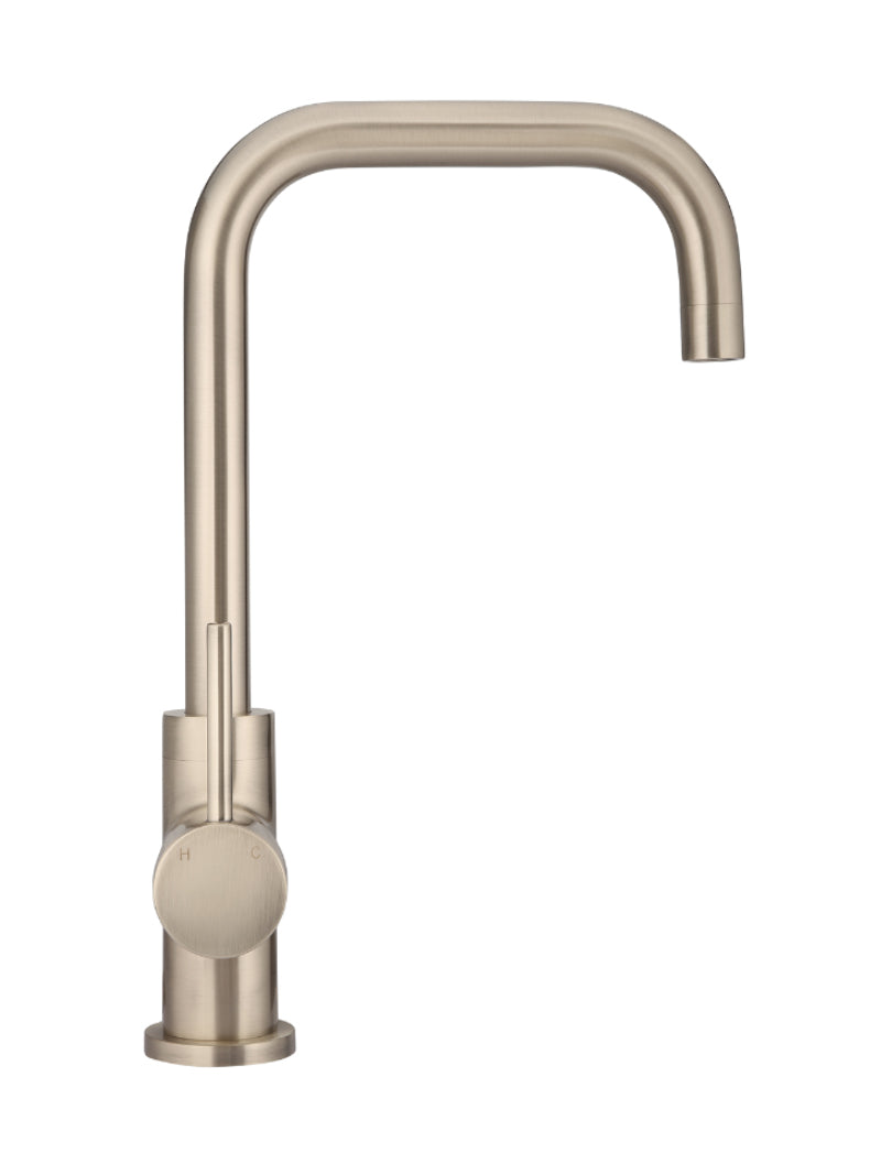 Round Kitchen Mixer Tap in Champagne | Meir