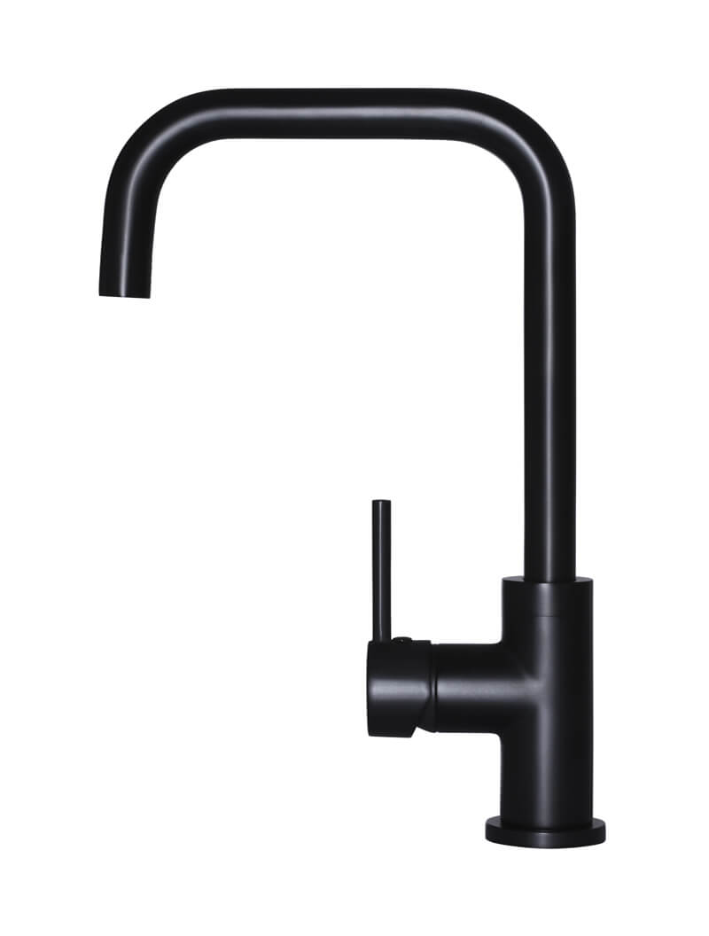 Round Kitchen Mixer Tap in Matte Black | Meir