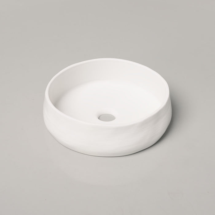 Nood Co Mill Concrete Basin in Ivory | Nood Co #Colour_Ivory