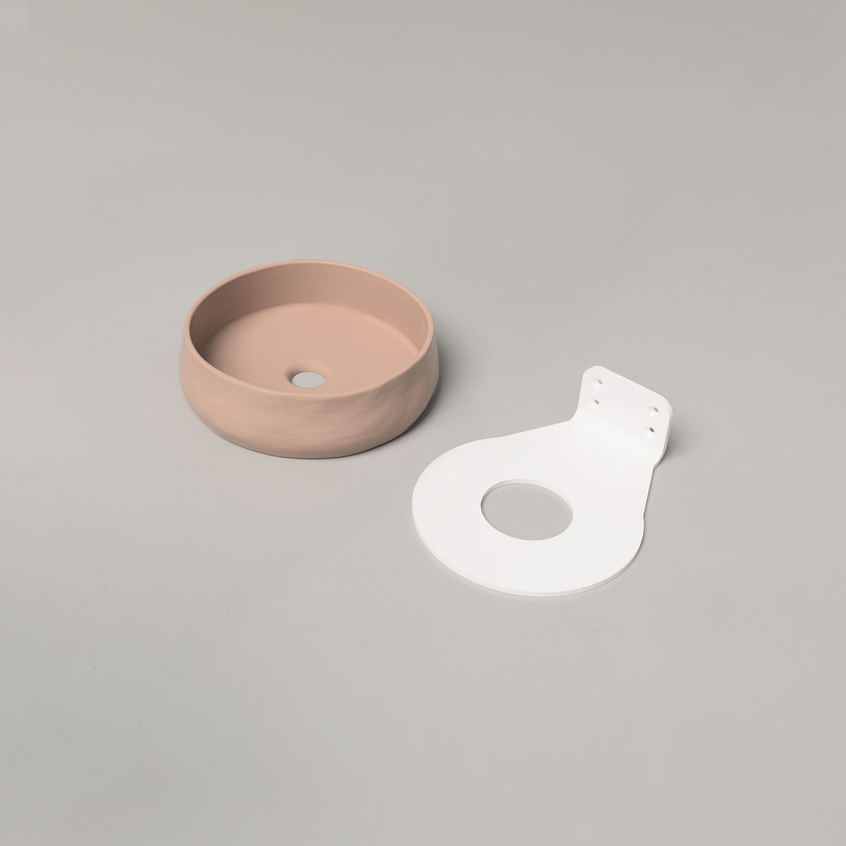 Nood Co Mill Concrete Basin in Blush Pink | Nood Co