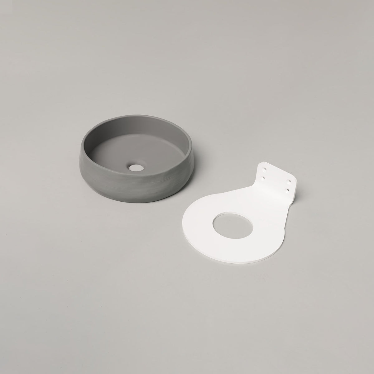 Nood Co Mill Concrete Basin in Sky Grey | Nood Co