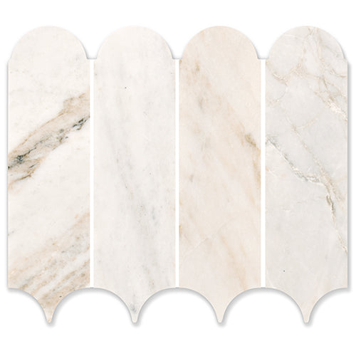 Raw Silk Honed Marble Mosaic
