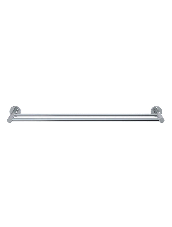 Round Double Towel Rail 600mm in Polished Chrome | Meir #Colour_Polished Chrome